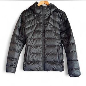 Quince Lightweight Down Packable Hooded Jacket – Black – L